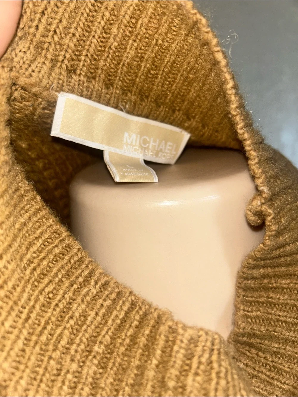 #13 Fringed Waffle Knit Sweater - Camel